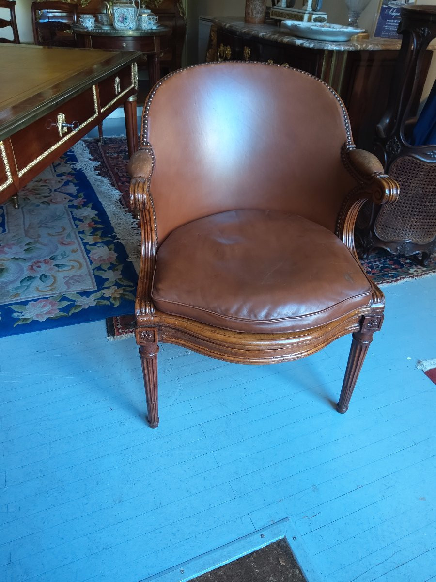 Fauteuil De Bureau D époque Louis XVI Attribué à Jacob-photo-4